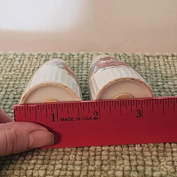 Vintage German Frankfurt a.M Porcelain Salt & Pepper Shakers Crest - Picture 5 of 8